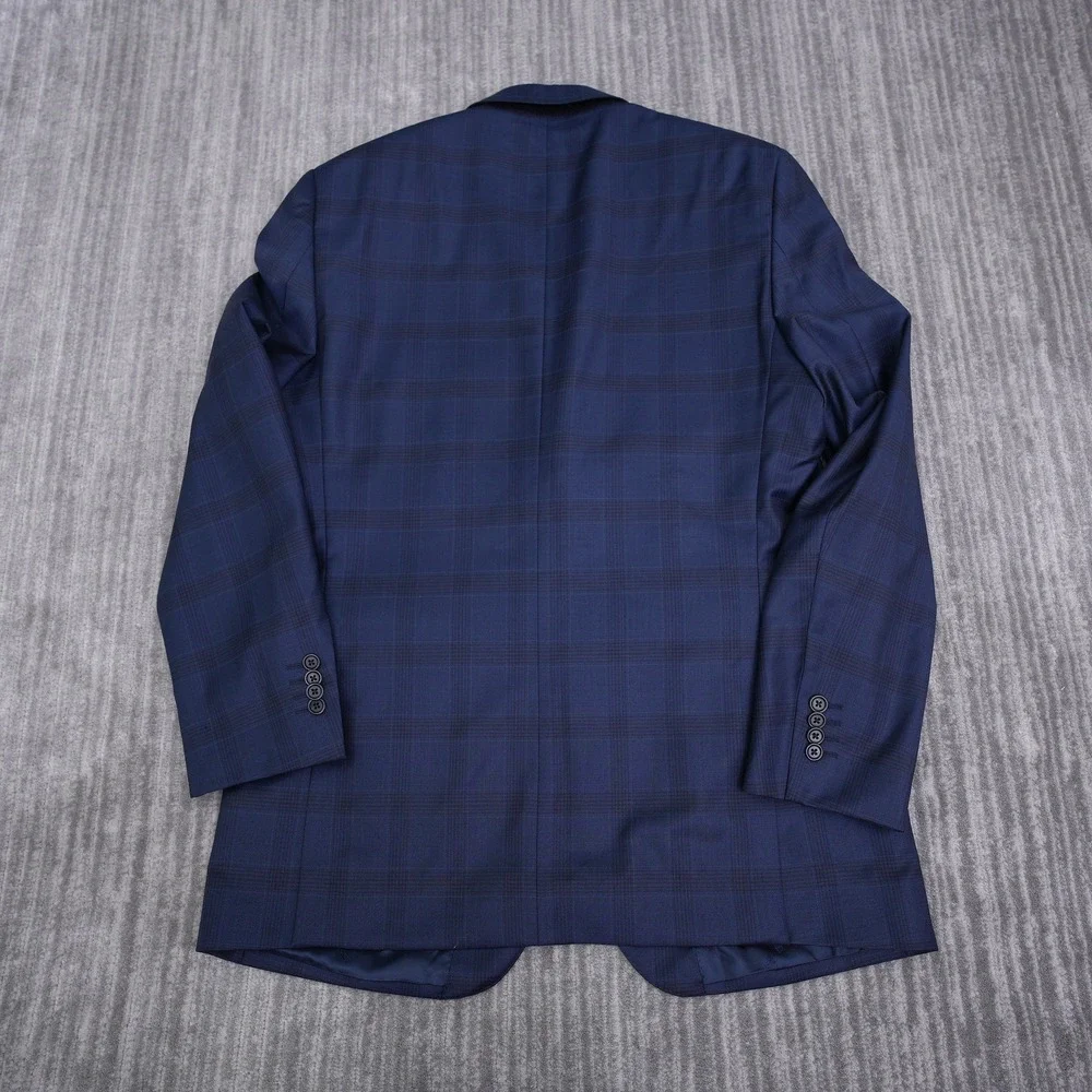 Saks Fifth Avenue Mens Navy Blue Zegna Wool Blazer Sport Coat Made in Italy 40R - Picture 2 of 11